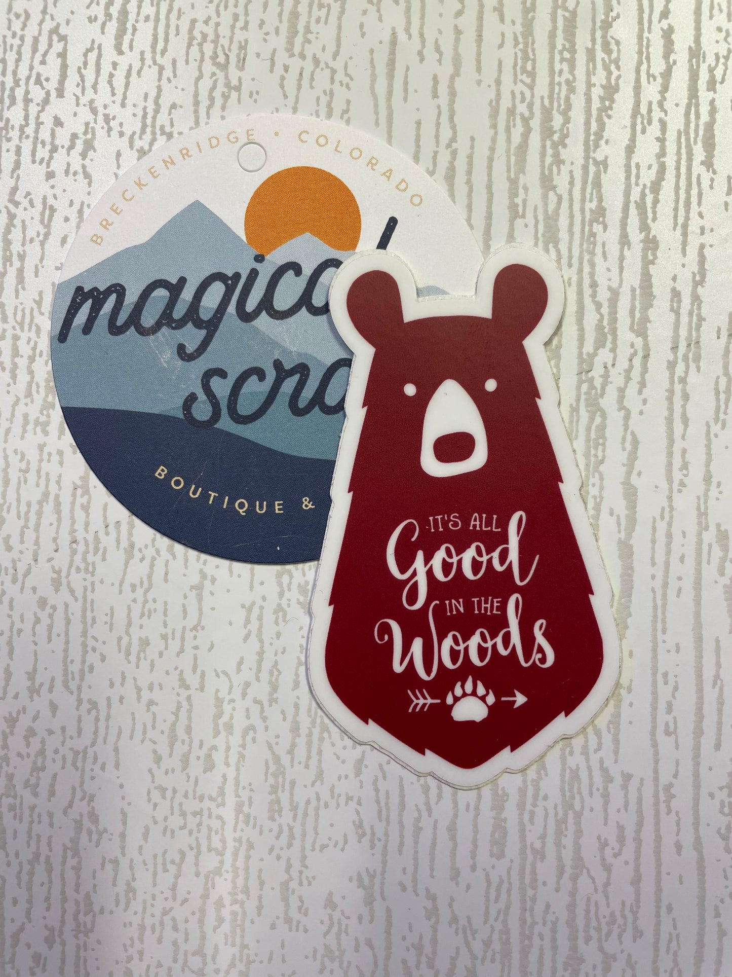 its all good in the woods vinyl sticker