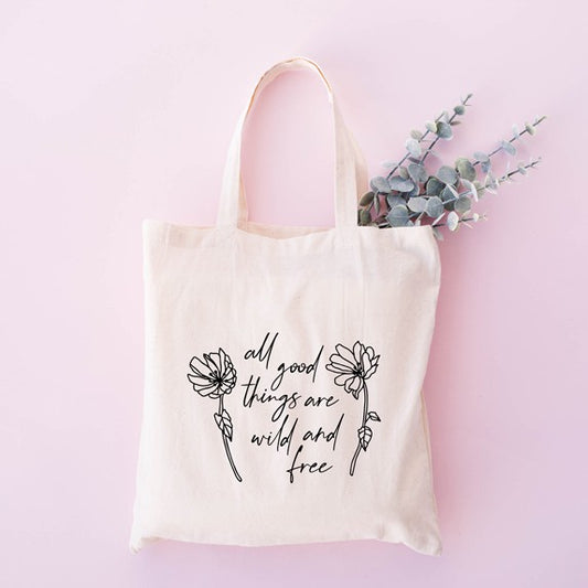 Wild And Free Flowers Tote
