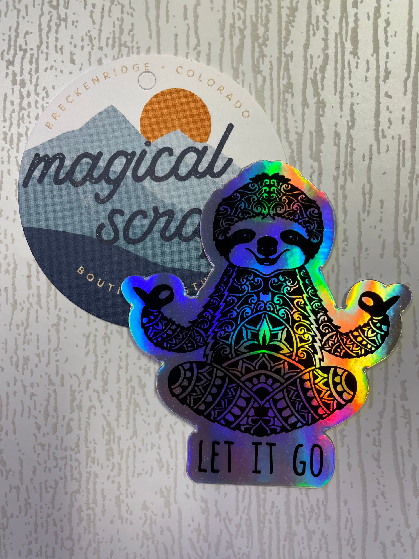 let it go holographic sticker