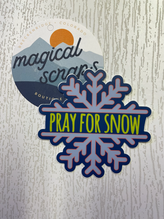 pray for snow vinyl sticker