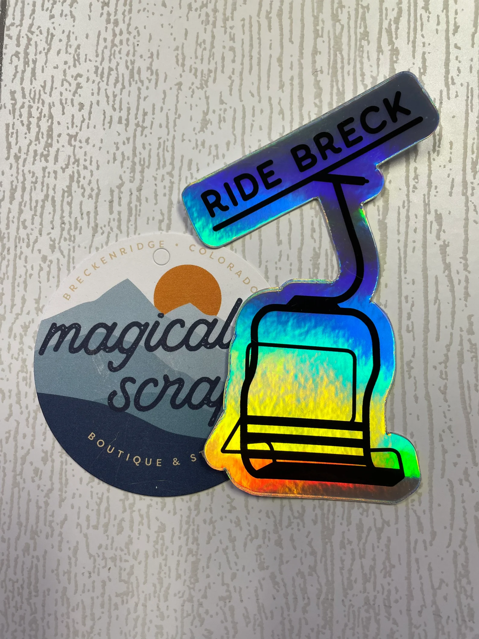 ride Breck holographic sticker