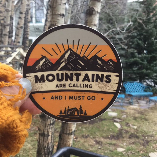mountains are calling vinyl sticker