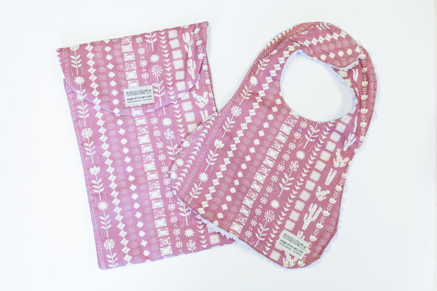 Handmade Baby Bib & Diaper pod Set